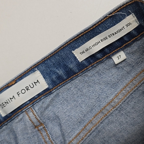 Denim Forum Women's Straight Leg Jeans - Light Blue - Picture 9 of 12